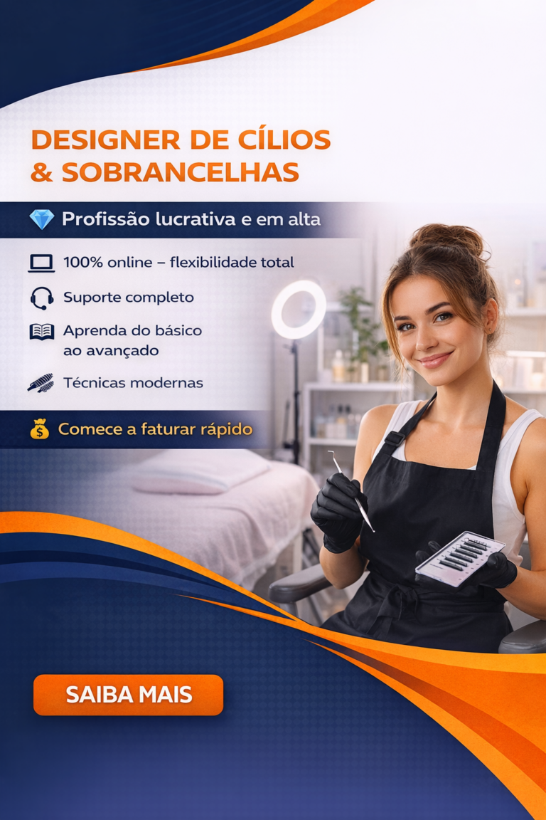 Curso online de design de cílios