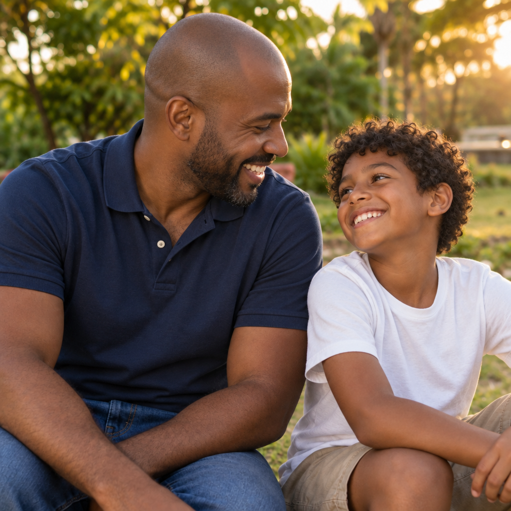 Ricardo Mendes e seu filho Gabriel